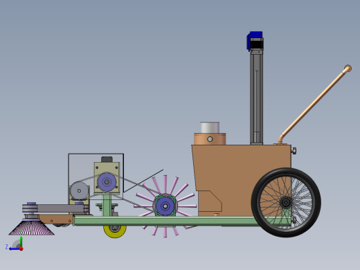 推动式路面垃圾清扫小车sw16可编辑右视缩略图