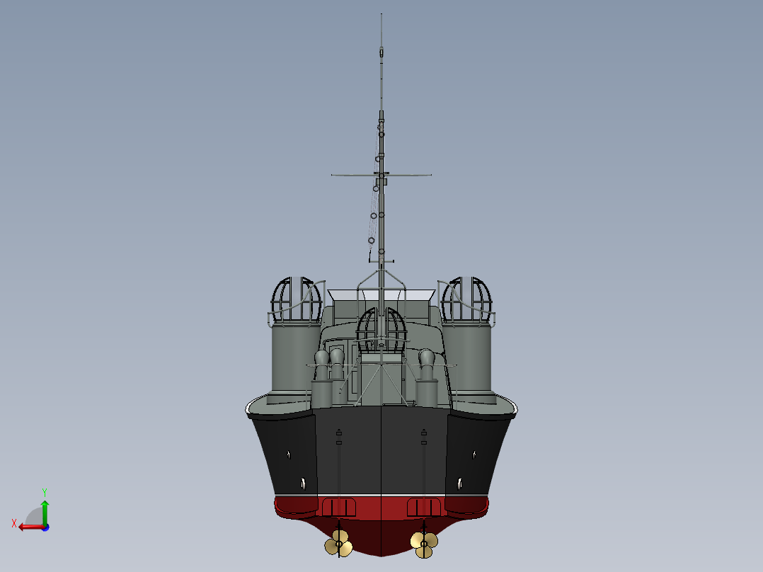 Vosper 73英尺高速快艇后视图