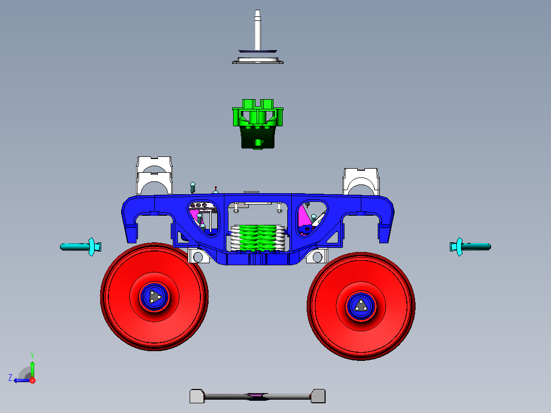 转K2型转向架右视图