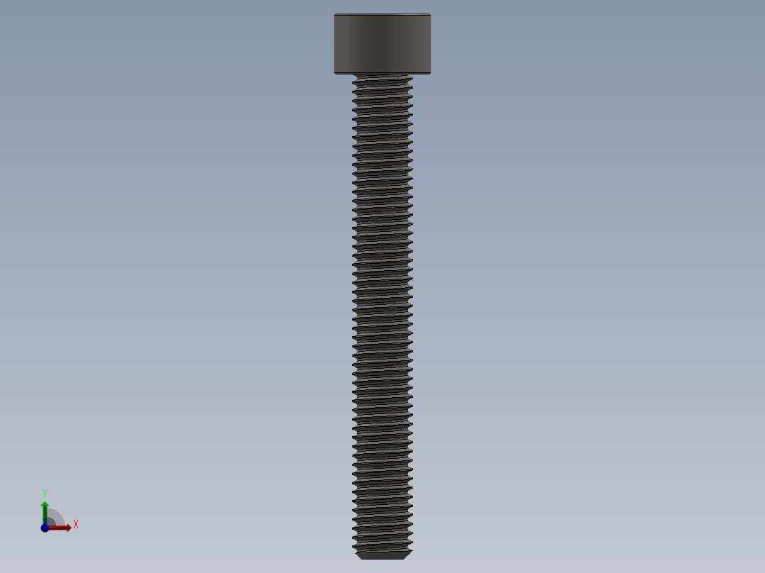 Screw_DIN_912_M10x80F_A2.SLDPRT公制内六角螺钉前视图