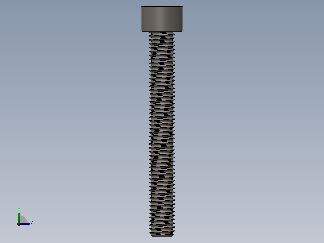 Screw_DIN_912_M10x80F_A2.SLDPRT公制内六角螺钉左视图