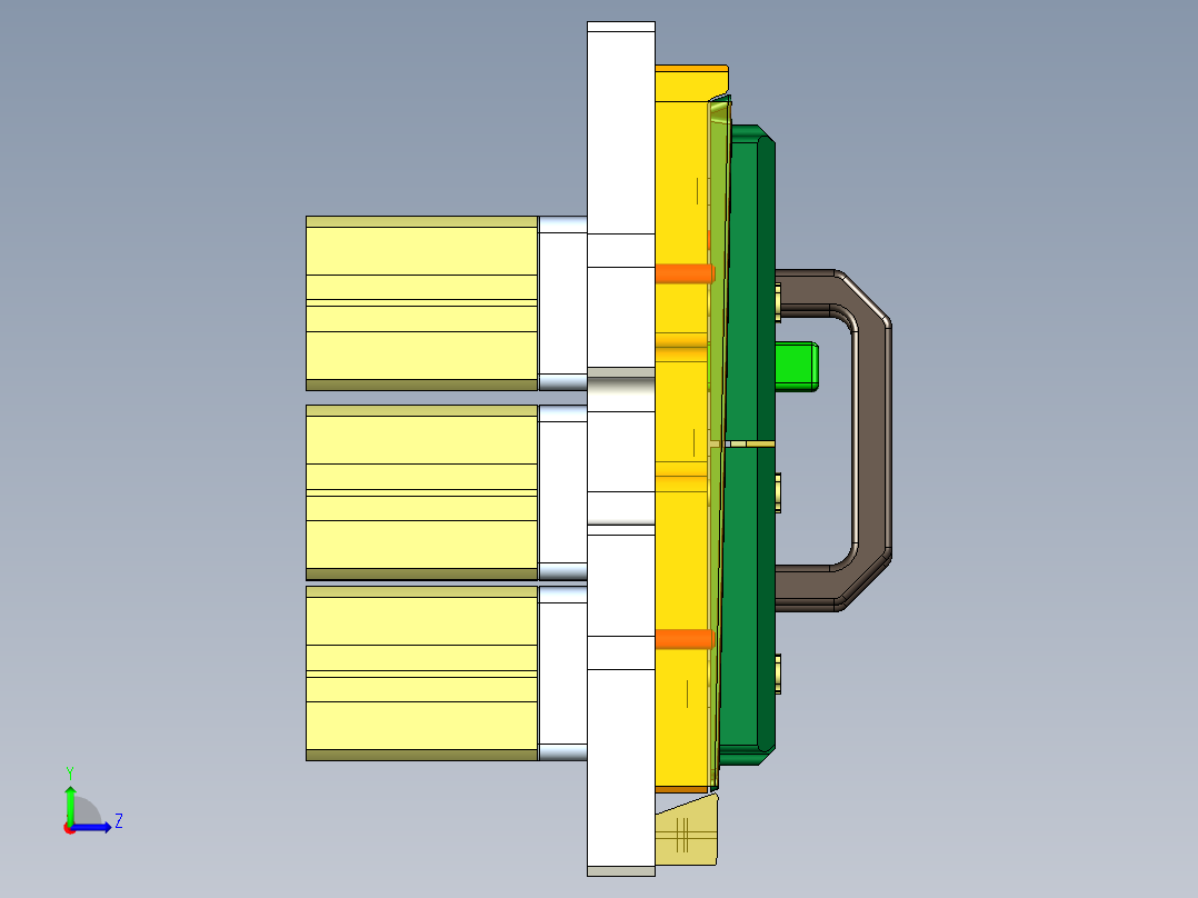 FS443-C笔记本CNC工装夹具三维模型-CNC2-190325左视图