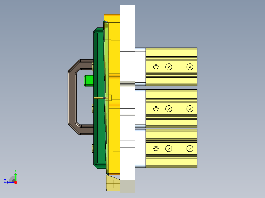 FS443-C笔记本CNC工装夹具三维模型-CNC2-190325右视图