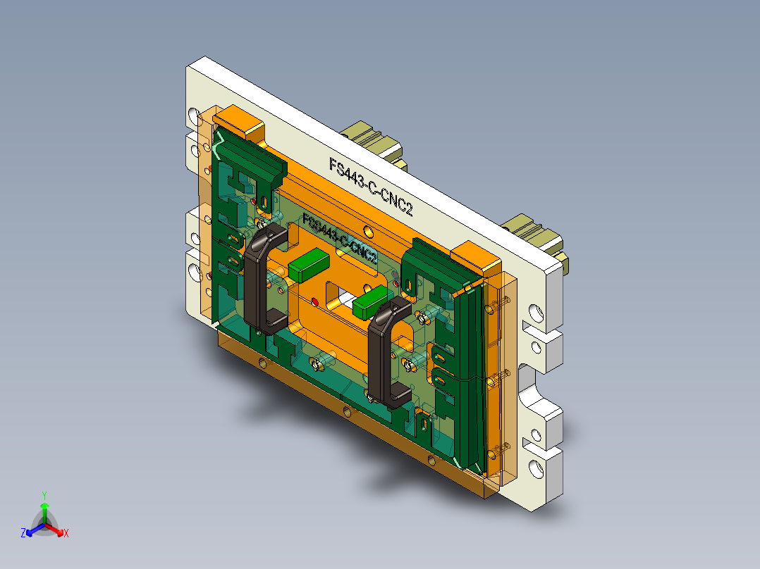 FS443-C笔记本CNC工装夹具三维模型-CNC2-190325正等轴测图