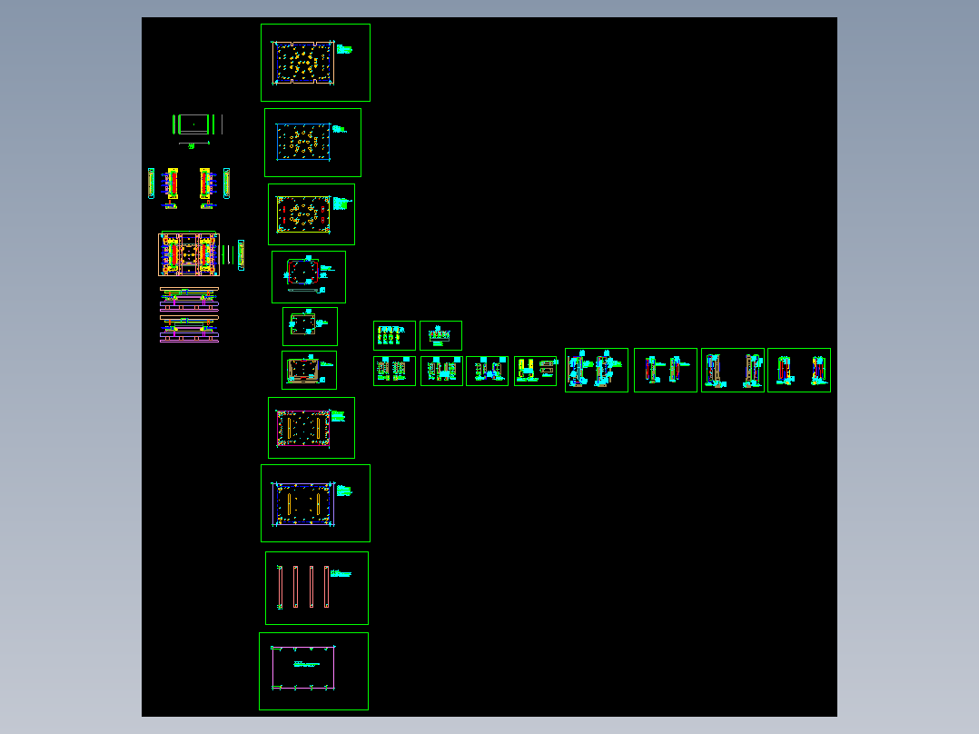 14寸笔记本A壳冲压左右侧切模具设计图