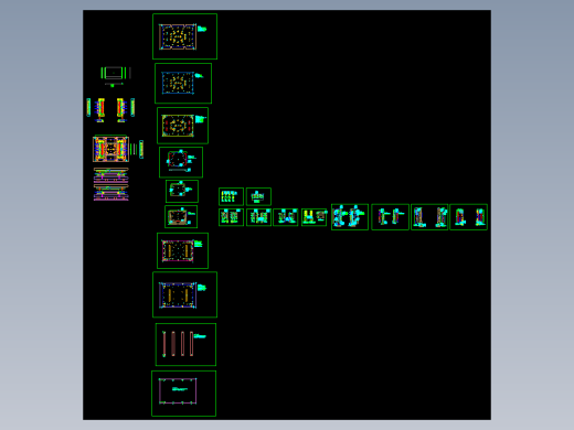 14寸笔记本A壳冲压左右侧切模具设计图