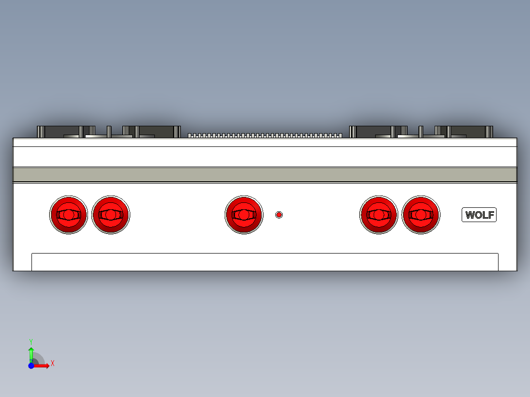 B2004480-狼 RT364G 燃气灶前视图