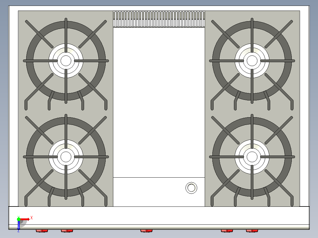 B2004480-狼 RT364G 燃气灶俯视图
