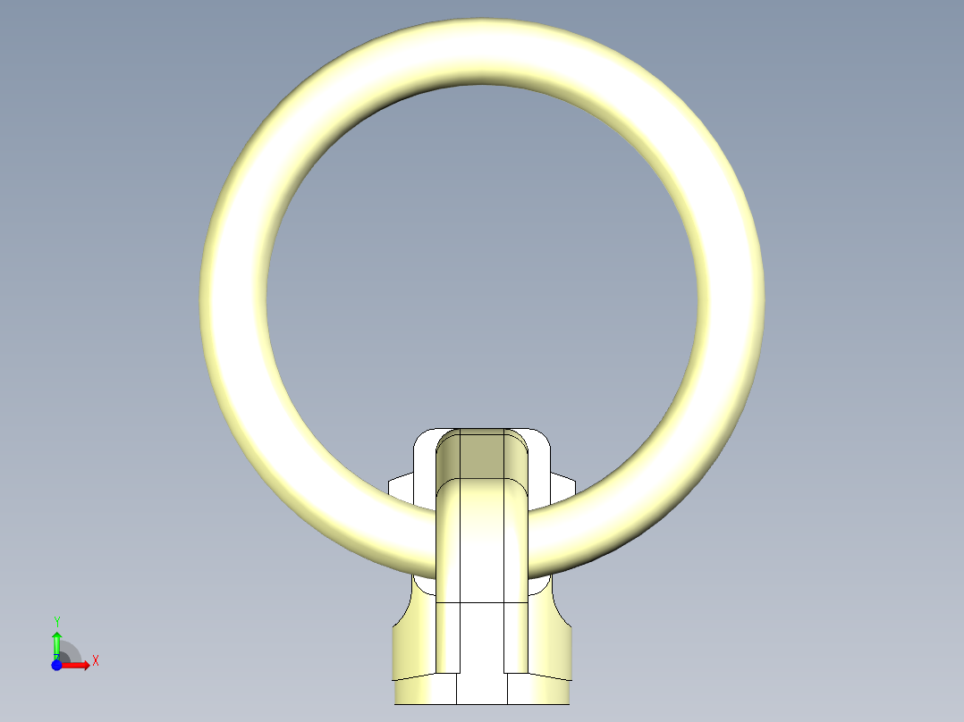 B3004531-D形环轨道支架前视图