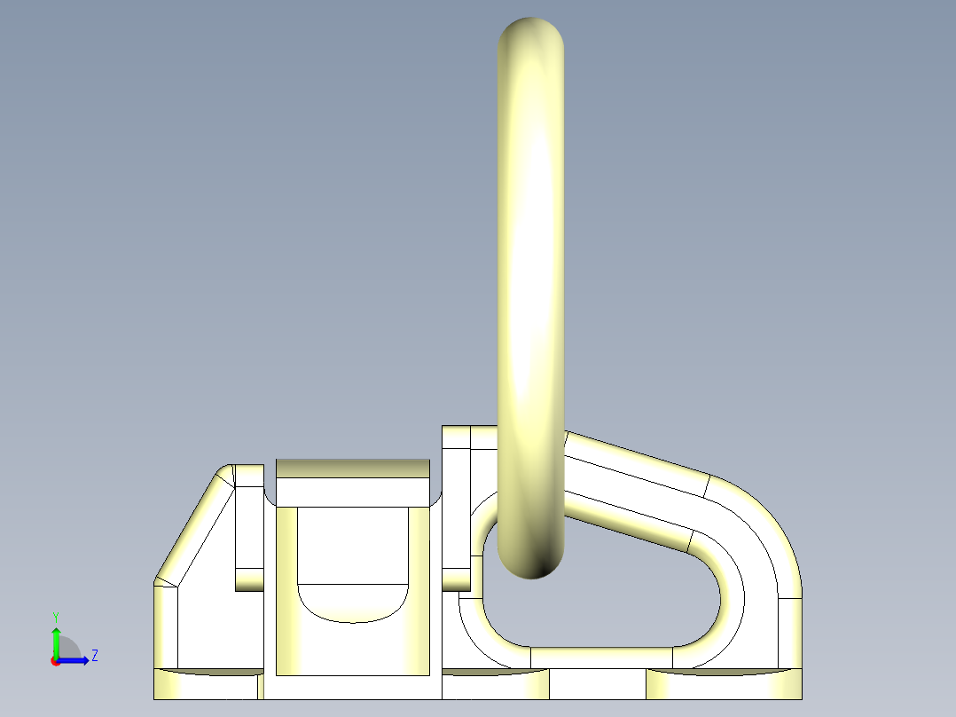 B3004531-D形环轨道支架左视图