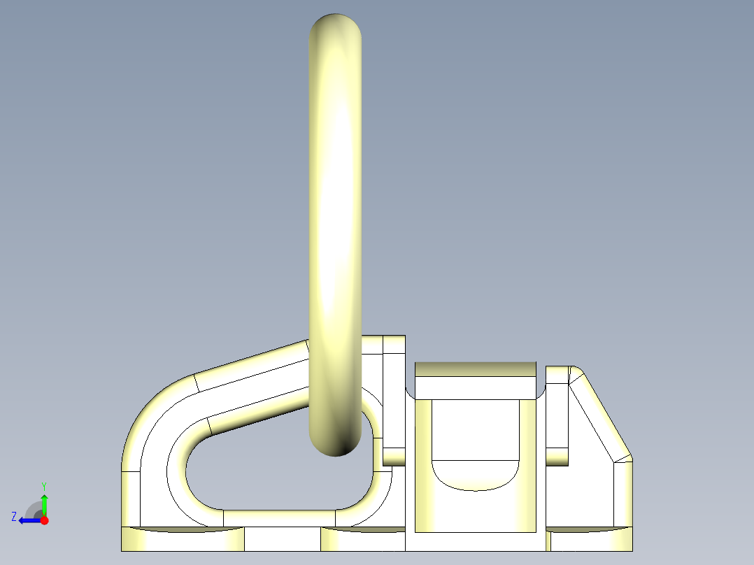 B3004531-D形环轨道支架右视图