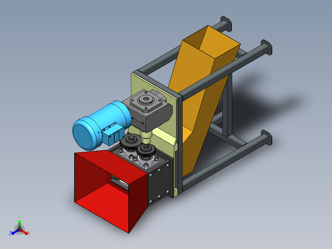 破碎机、迷你碎纸机正等轴测图