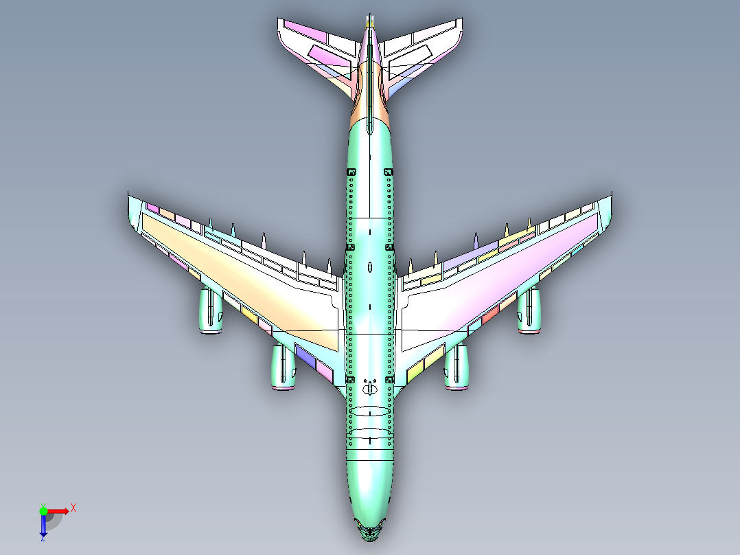 A380客机飞机俯视图