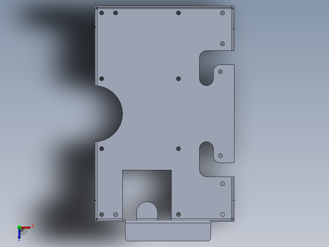 电子机箱俯视图
