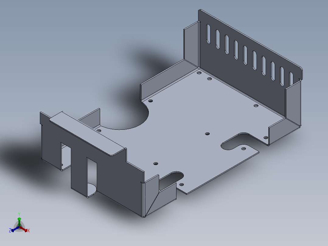 电子机箱正等轴测图