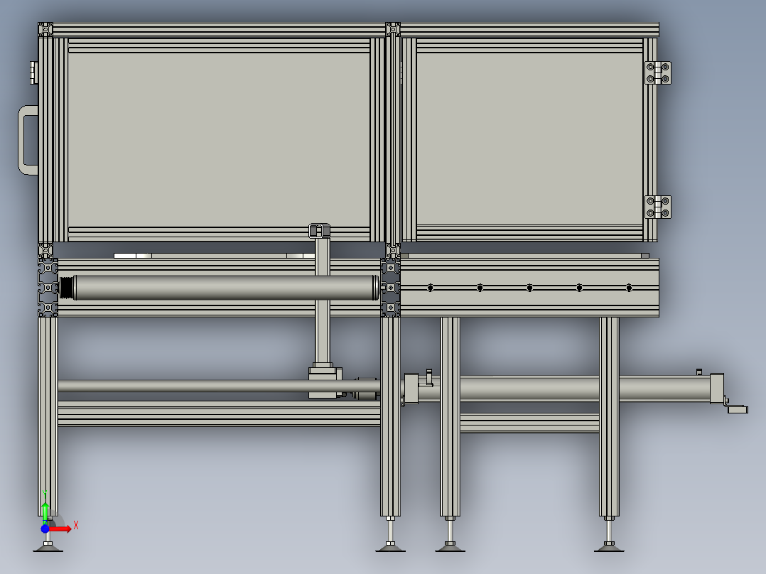 第二段滚筒线总成前视图
