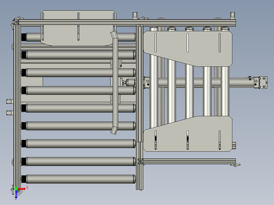 第二段滚筒线总成俯视图