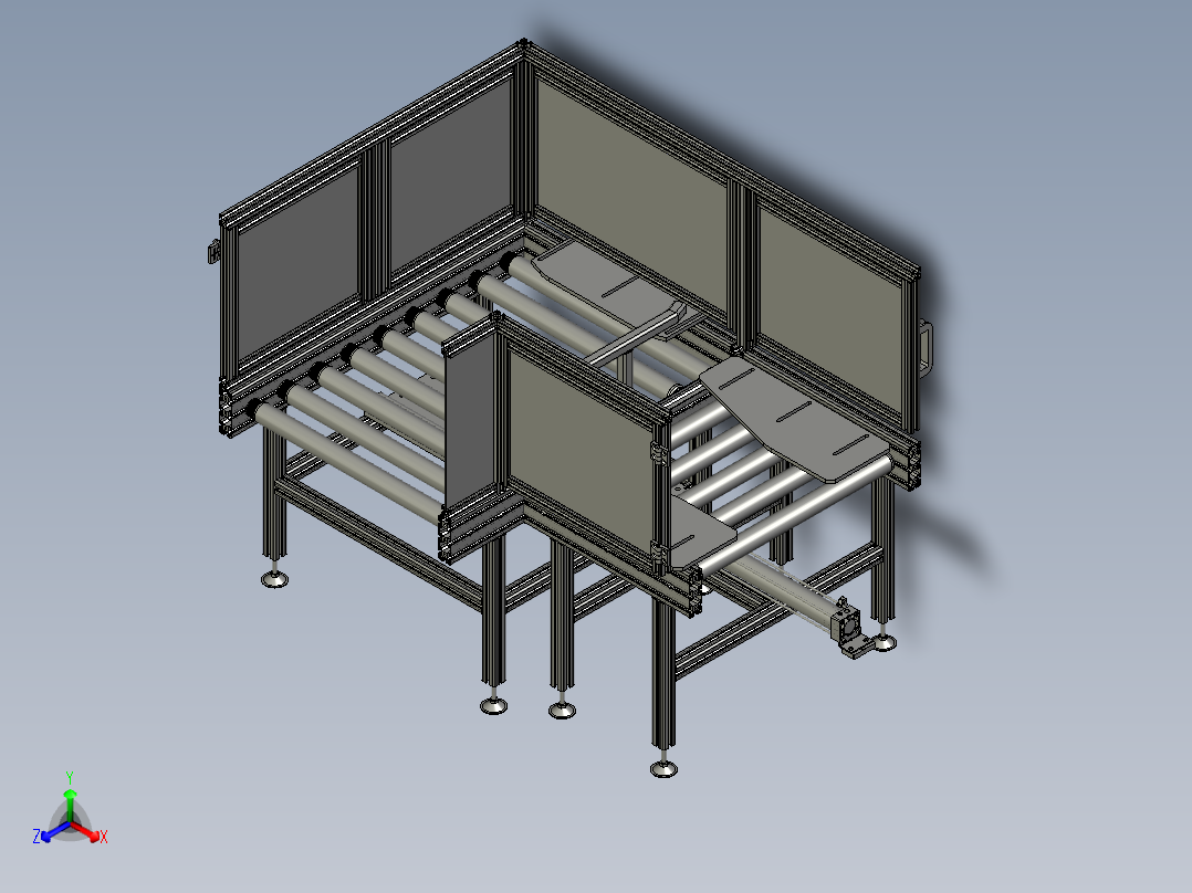 第二段滚筒线总成正等轴测图