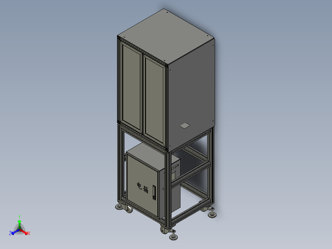 塑料包装带捆扎机正等轴测图