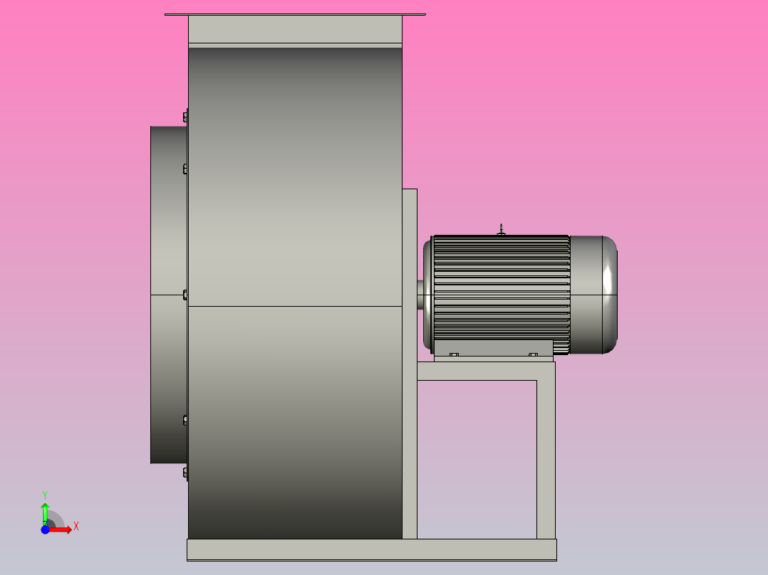 厨用风机YF系列厨用离心通风机[YF5-63№4.5A]前视图