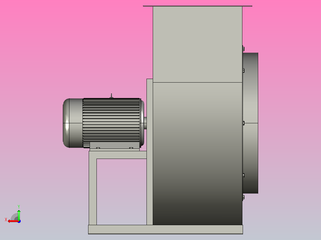 厨用风机YF系列厨用离心通风机[YF5-63№4.5A]后视图