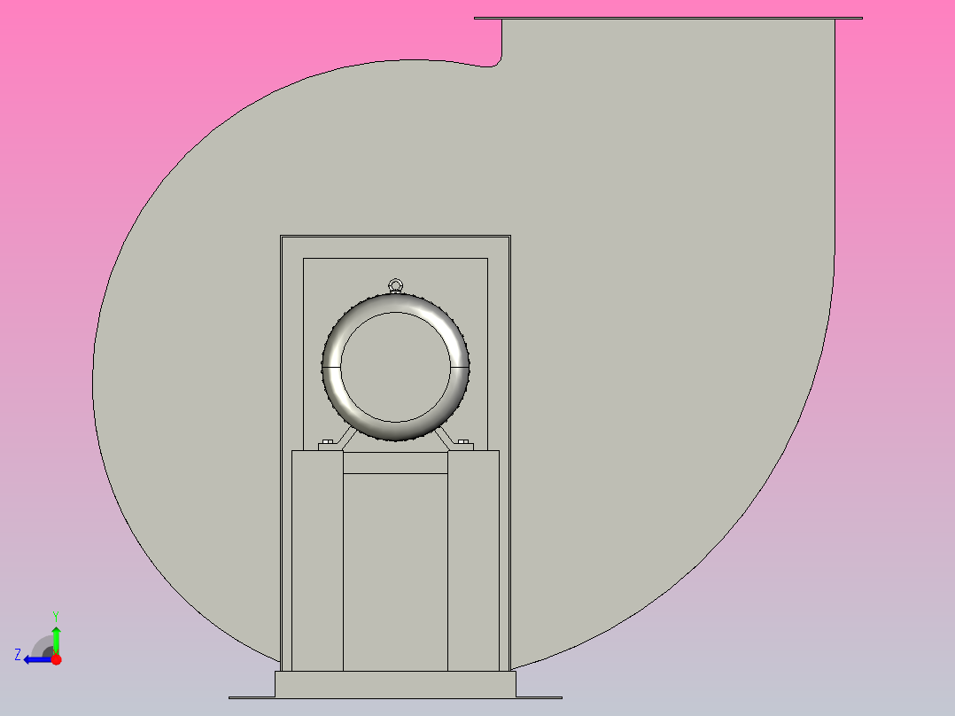 厨用风机YF系列厨用离心通风机[YF5-63№4.5A]右视图