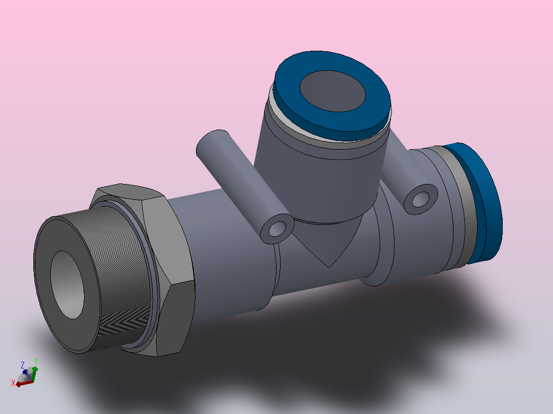 IPD-G 螺纹侧三通-G螺纹_IPD10-G04主视图