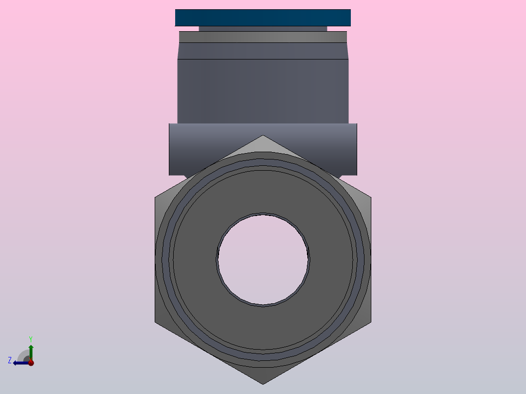 IPD-G 螺纹侧三通-G螺纹_IPD10-G04右视图