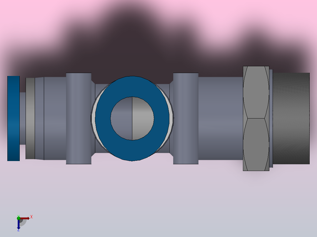 IPD-G 螺纹侧三通-G螺纹_IPD10-G04俯视图