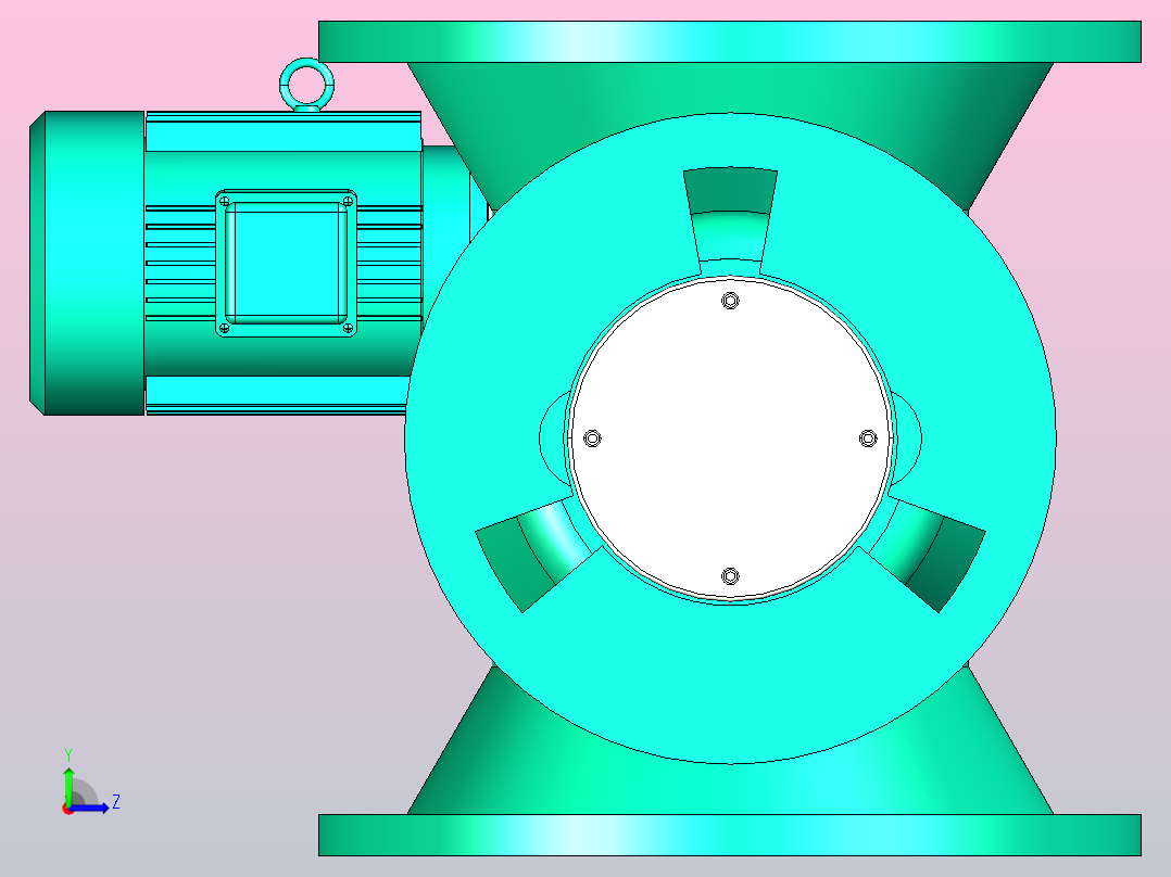 YCD-HW型卸料器[YCD-HW40]左视图
