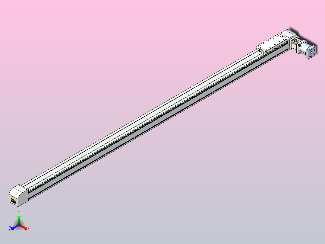 带式直线轴半闭式TPA-ONB-100-232-L2650-DL-J90-N3主视图