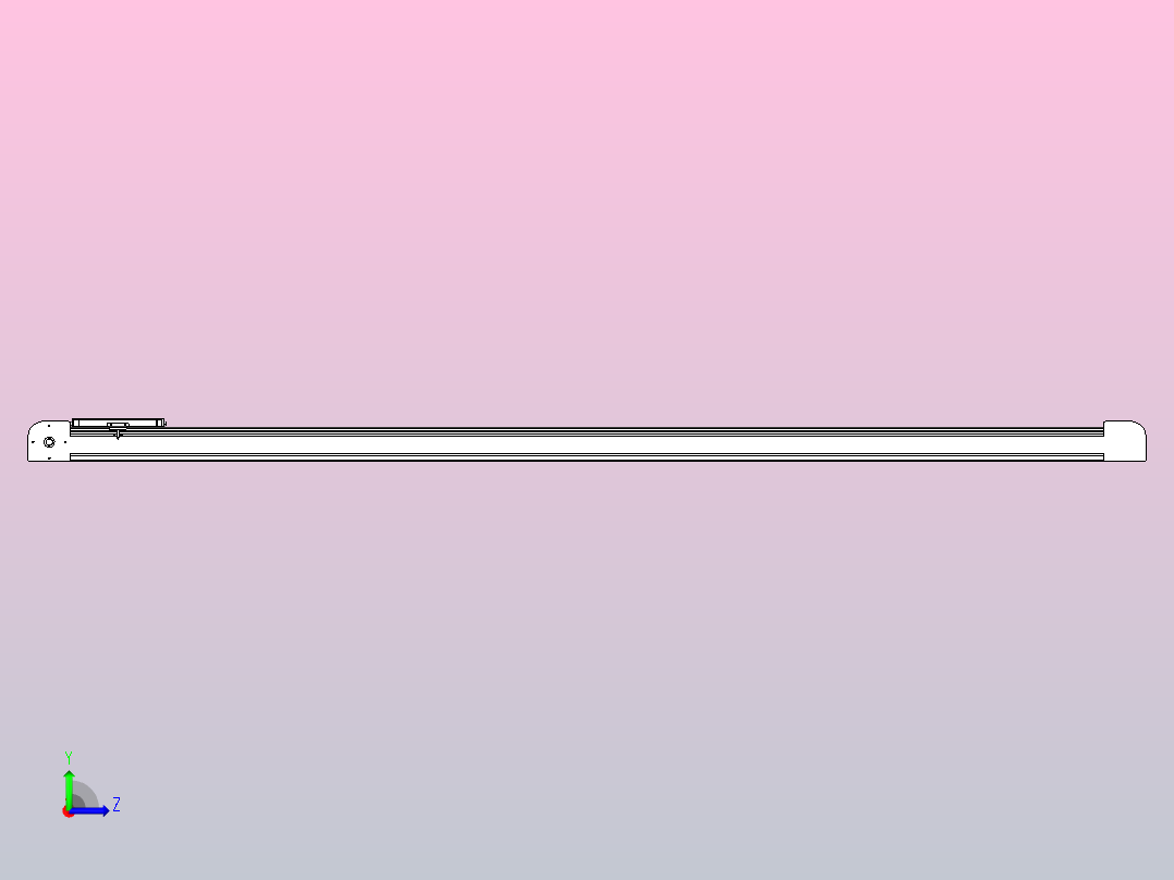 带式直线轴半闭式TPA-ONB-100-232-L2650-DL-J90-N3左视图