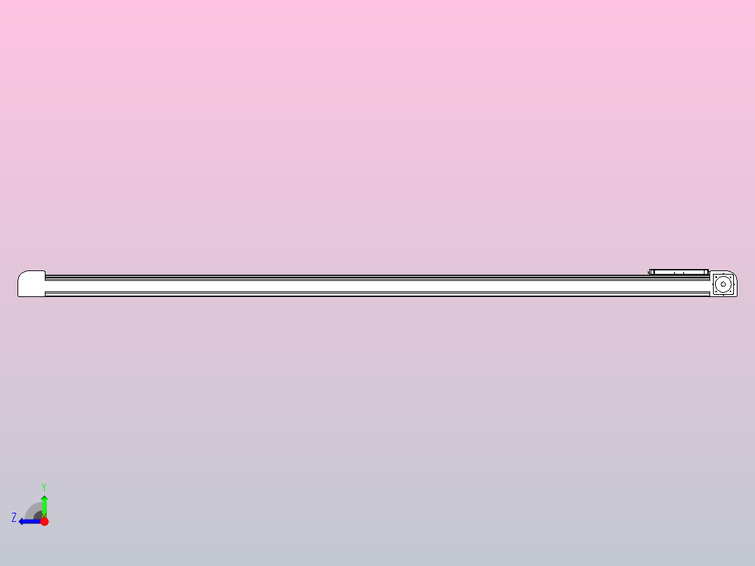 带式直线轴半闭式TPA-ONB-100-232-L2650-DL-J90-N3右视图