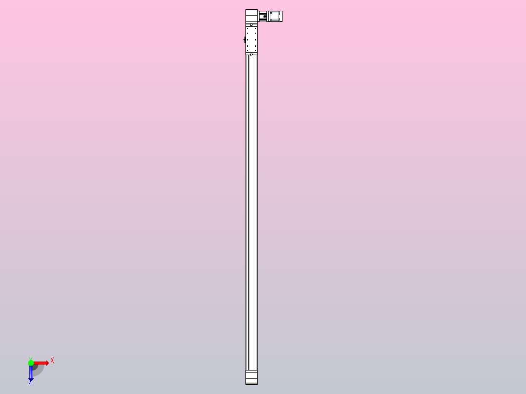 带式直线轴半闭式TPA-ONB-100-232-L2650-DL-J90-N3俯视图