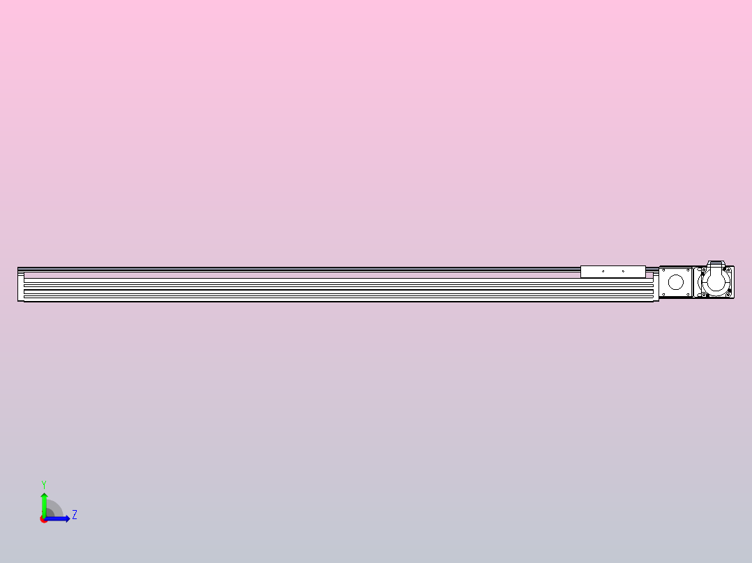 皮带直线轴半封闭可选导轨TPA-HNB-120D-110-L1050-MR-C-P40-N3左视图