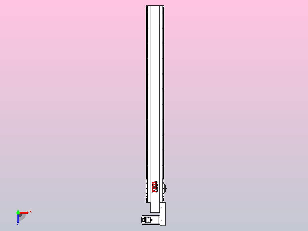 皮带直线轴半封闭可选导轨TPA-HNB-120D-110-L1050-MR-C-P40-N3俯视图