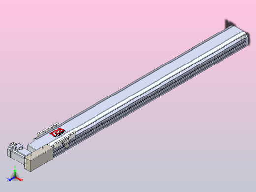 皮带直线轴半封闭可选导轨TPA-HNB-120D-110-L1050-MR-C-P40-N3正等轴测缩略图