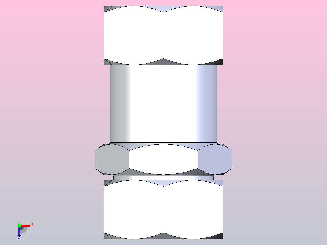 6C 6D 直通过板卡套接头[6C-45-RN]俯视图