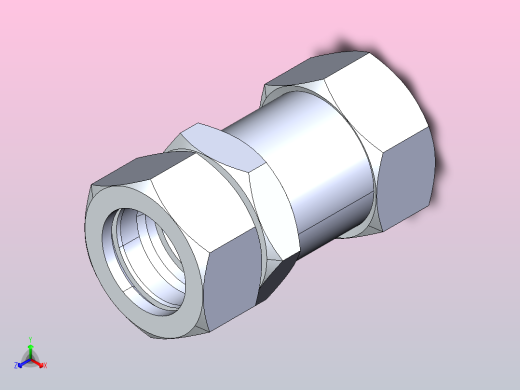 6C 6D 直通过板卡套接头[6C-45-RN]正等轴测缩略图