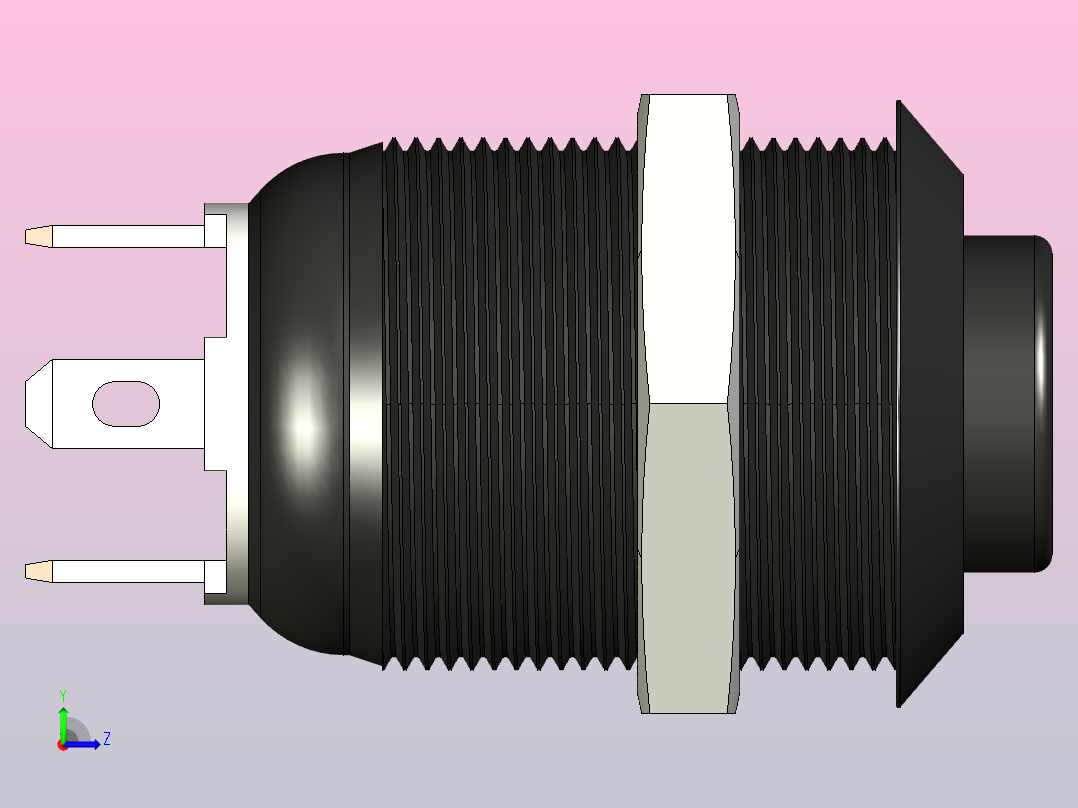 发光按钮开关12 mm 14(1)左视图