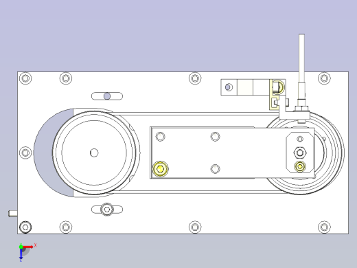 一种旋转气动夹具3D图纸俯视缩略图