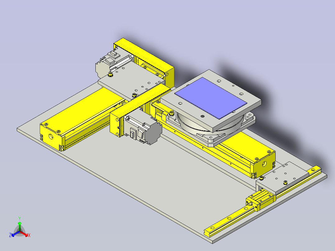 XYθ工作台3D图纸正等轴测图