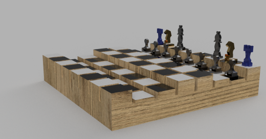 棋盘和棋子，但没有国王和皇后缩略图