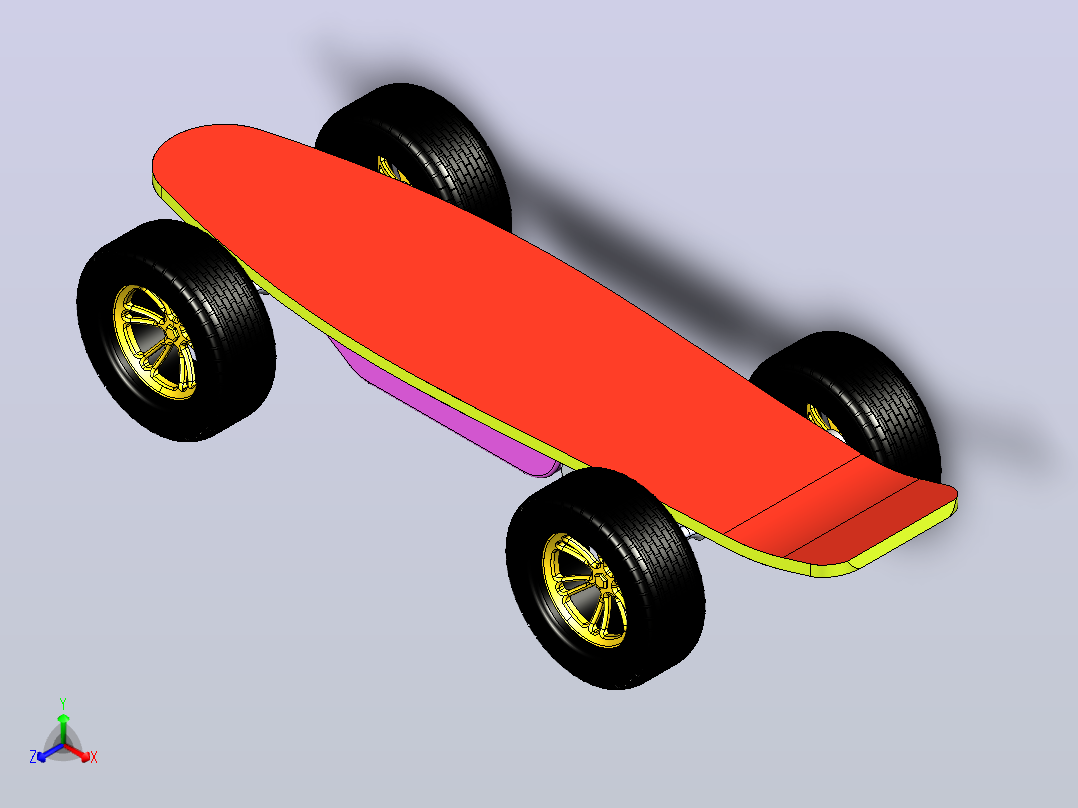电动滑板主视图