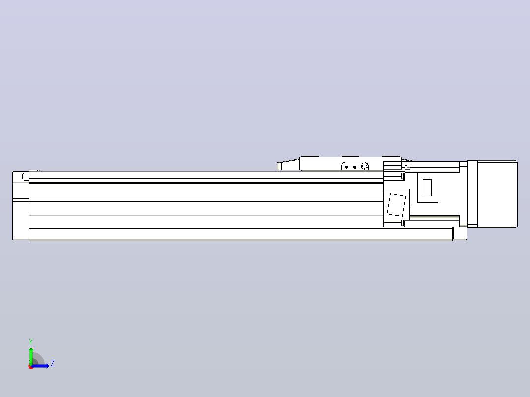 滚珠丝杠直线轴内置导轨TPA-GCR-80-1610C-L200-MR-M20-N3左视图