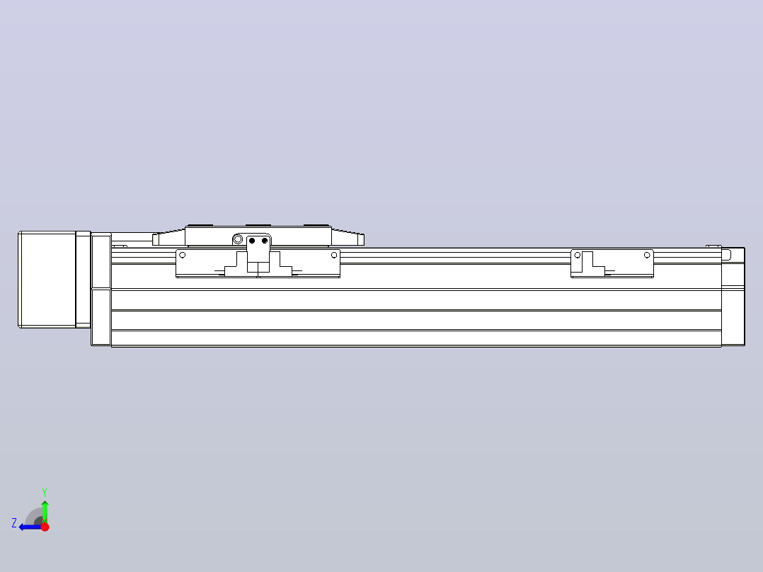 滚珠丝杠直线轴内置导轨TPA-GCR-80-1610C-L200-MR-M20-N3右视图
