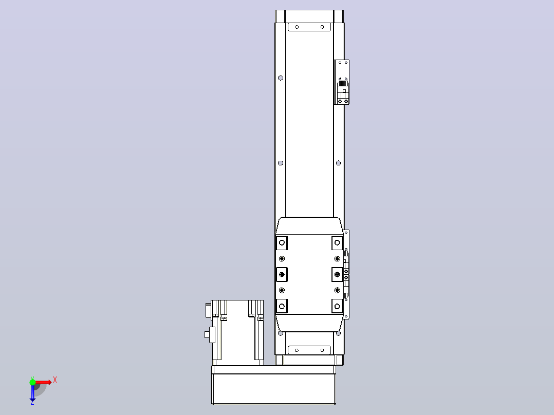 滚珠丝杠直线轴内置导轨TPA-GCR-80-1610C-L200-MR-M20-N3俯视图
