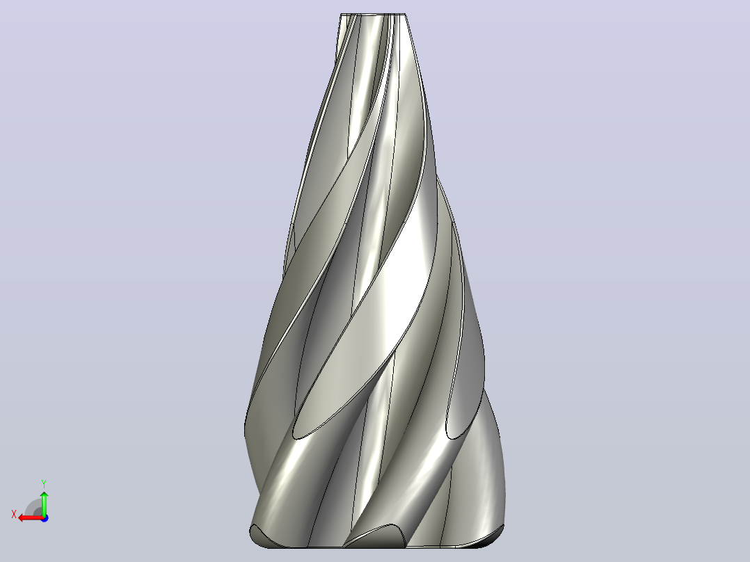 whirly螺旋嵌套玩具3D打印图纸 STL STEP格式后视图
