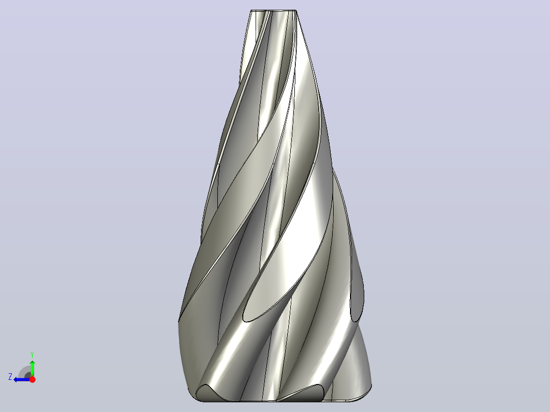 whirly螺旋嵌套玩具3D打印图纸 STL STEP格式右视图