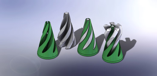 whirly螺旋嵌套玩具3D打印图纸 STL STEP格式缩略图
